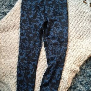 ZYIA Blue and Black Floral Leggings